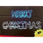MERRY CHRISTMAS LED MOTIF Blue and White